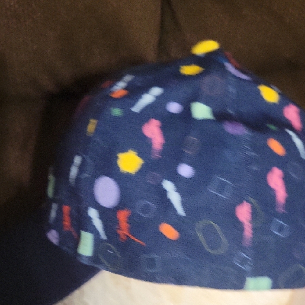 Navy Blue Patterned Hat - image 6